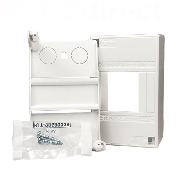 Schneider - Opale Mini - coffret de répartition en saillie - IP30 - 4 modules - Réf : 13394 - Vue de face