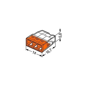 Bornes auto fils rigide 3 x 2,5mm2 - WAG 2273-203