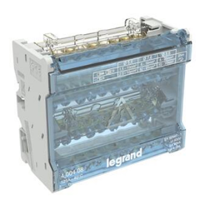 Legrand - Répartiteur à barreaux étagés tétrapolaire - 125A - 4P - 10 départs - 6 modules - Réf : 400408 