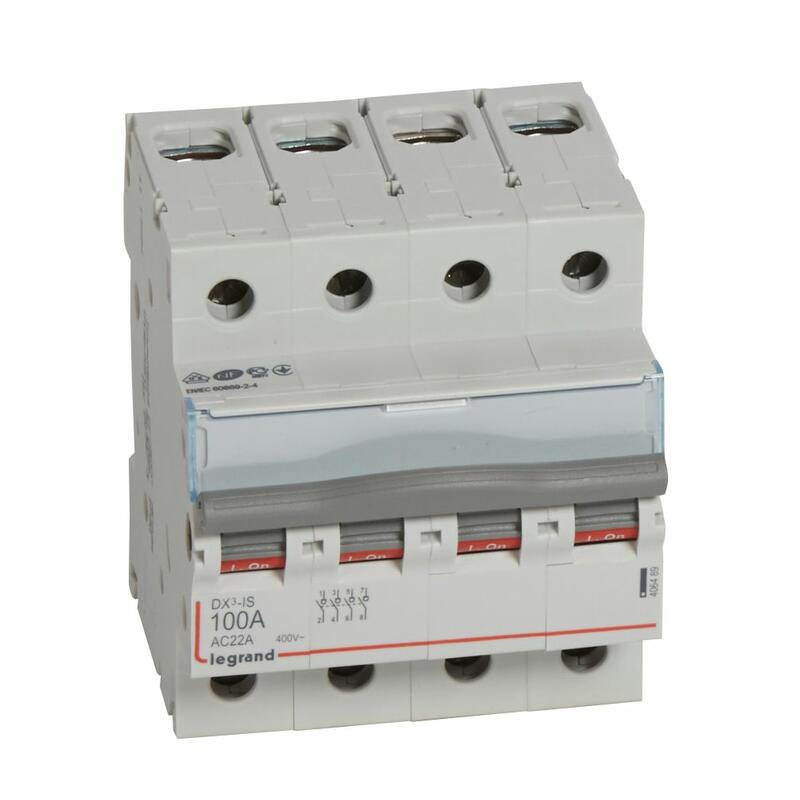 Legrand - DX3 Interrupteur-sectionneur tétrapolaire 4P - 100A - Réf : 406489