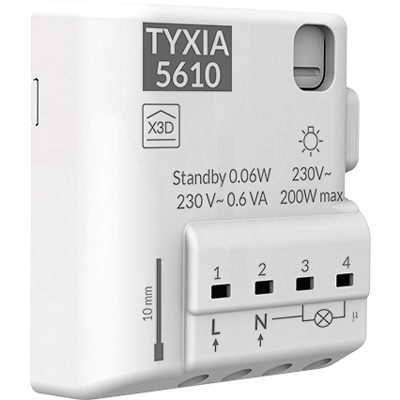 Delta Dore - Récepteur pour éclairage ou interrupteur connecté - Équipement  sans fil - 1 voie - Marche/arrêt - Réf : TYXIA 5610 - ELECdirect Vente  Matériel Électrique