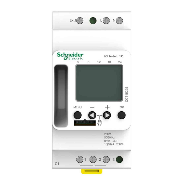 Schneider Electric – Interrupteur crépusculaire programmable Acti9 IC Astro – Réf. CCT15225