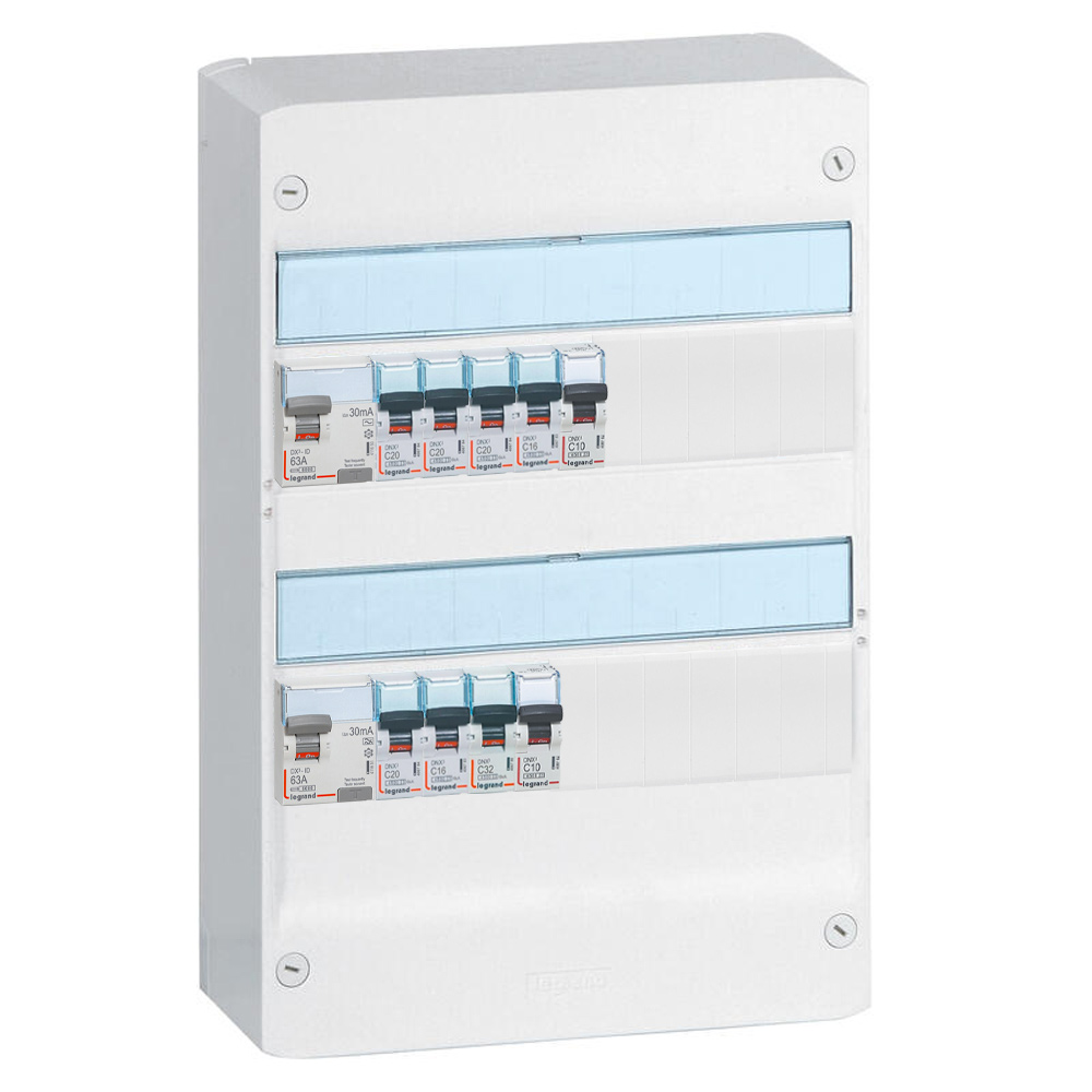 Prix Changement Tableau électrique 2 Rangées Legrand - Tableau électrique pré-câblé pour T1/T2 1ID 63A 1ID 40A - Drivia - 13 modules - 2 Rangées - AUTO - Réf: TAMC2R - ELECdirect Vente Matériel Électrique