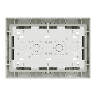 Schneider - Boîte de concentration face arrière Unica saillie complète - 3 col de 4 mod - Blanc - Réf : NU123418