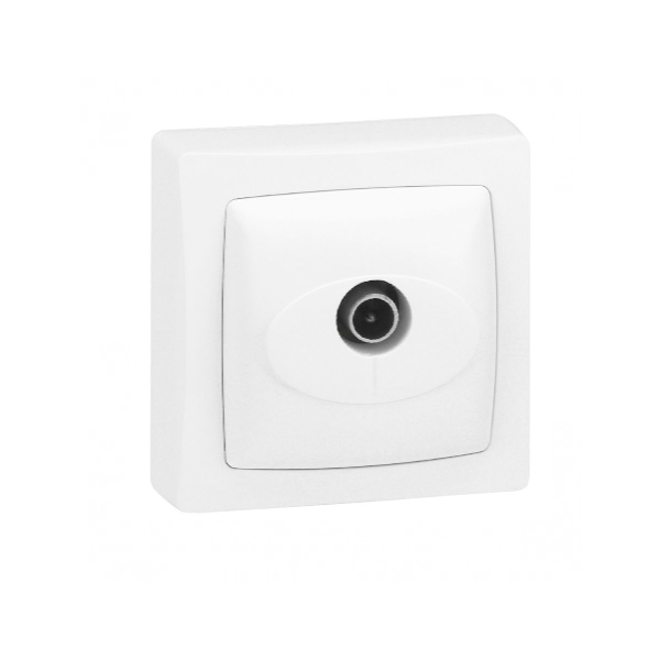 Prise TV étoile saillie Legrand blanche