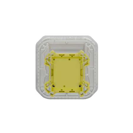 Plexo - poussoir NO-NF lumineux porte-étiquette étanche - finition gris - Réf : 069544L - Vue de dos