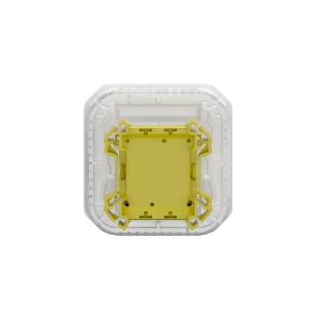 Plexo - poussoir NO-NF lumineux étanche avec voyant - finition blanc - Réf : 069616L - Vue de dos