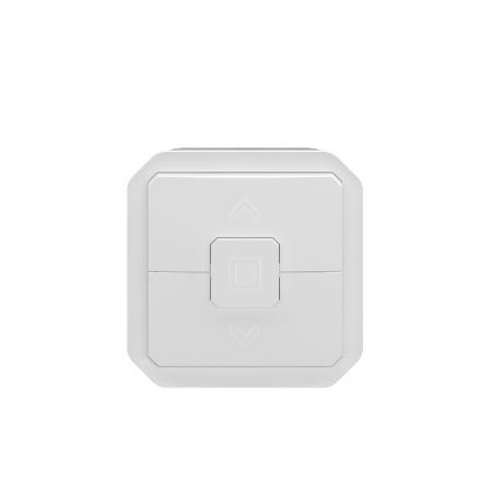 Plexo - interrupteur étanche pour commande directe de moteur de volets roulants - finition blanc - Réf : 069629L - Vue de face