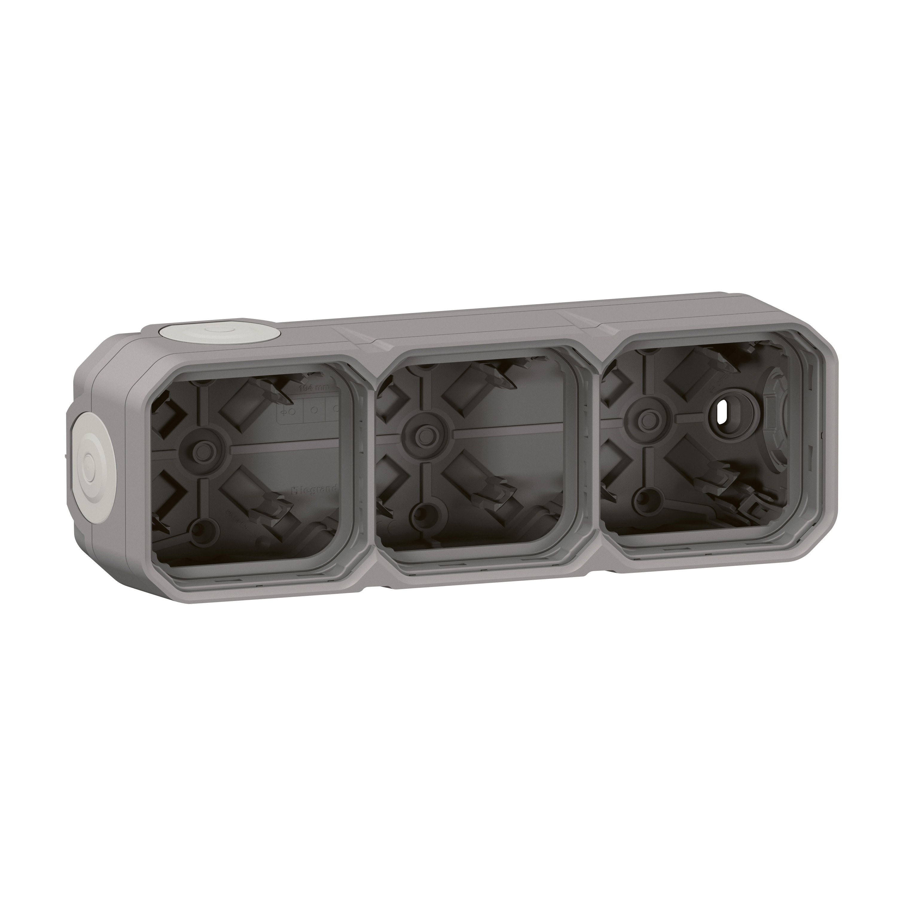 Boîtier saillie Plexo 1 poste - Gris