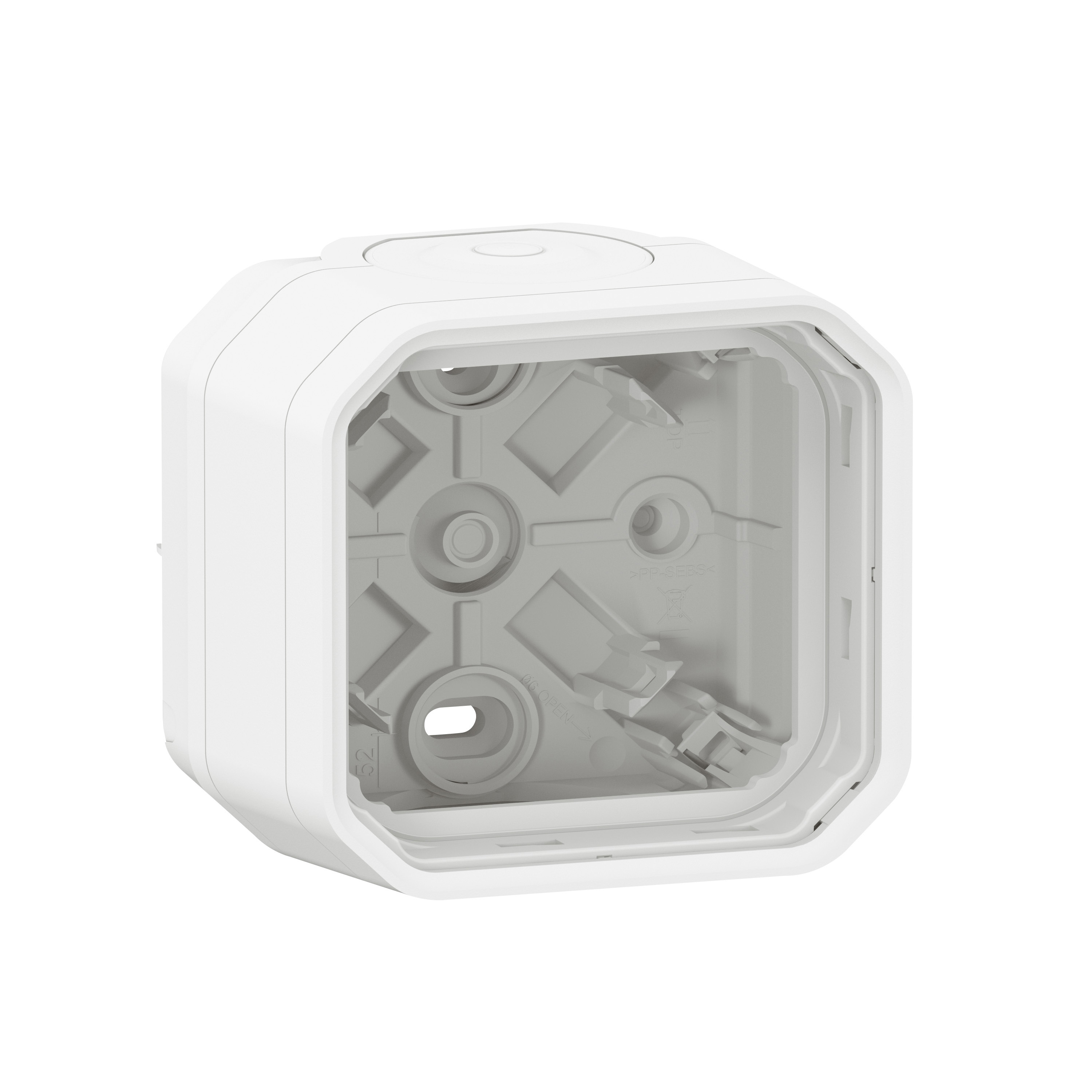 Boîtier saillie Plexo 1 poste - Gris