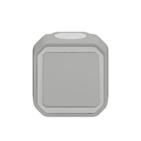 Legrand - Plexo L - Poussoir - 10A - 250V - saillie - gris - IP55/IK08 - Réf : 069720L
