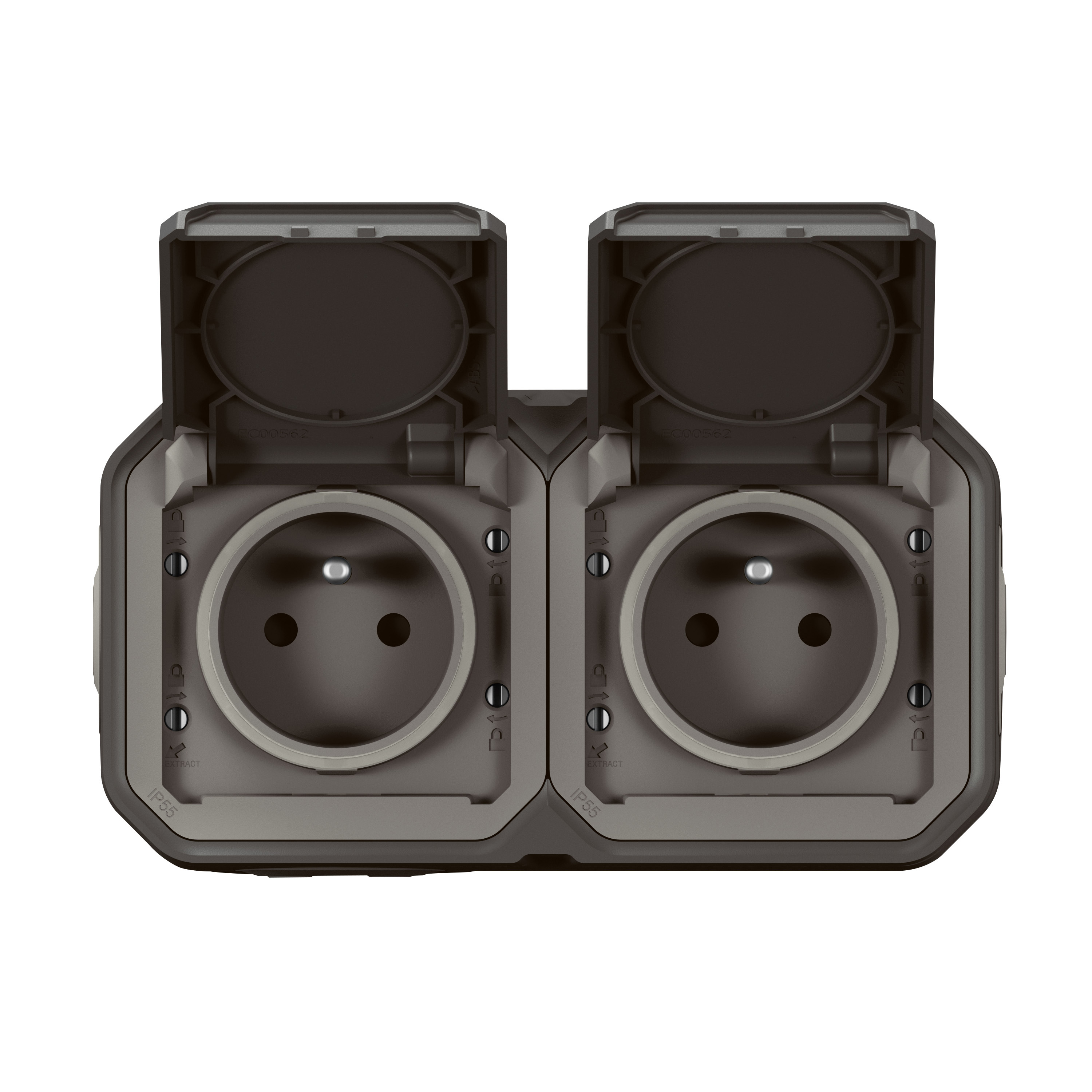 Prise Plexo 2P+T IP55 IK08 - Ref. 069731L