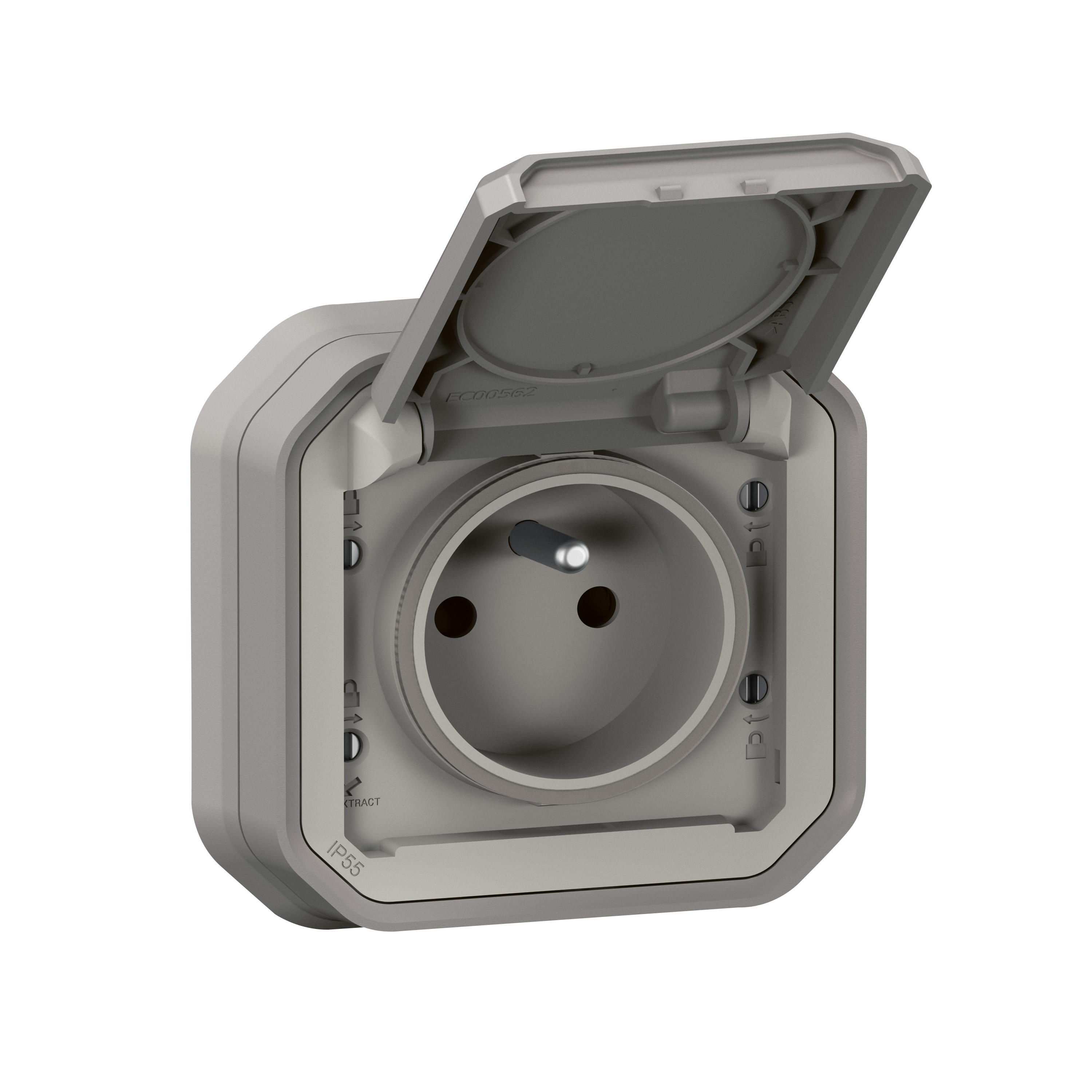 Prise Plexo 2P+T IP55 IK08 - Ref. 069731L