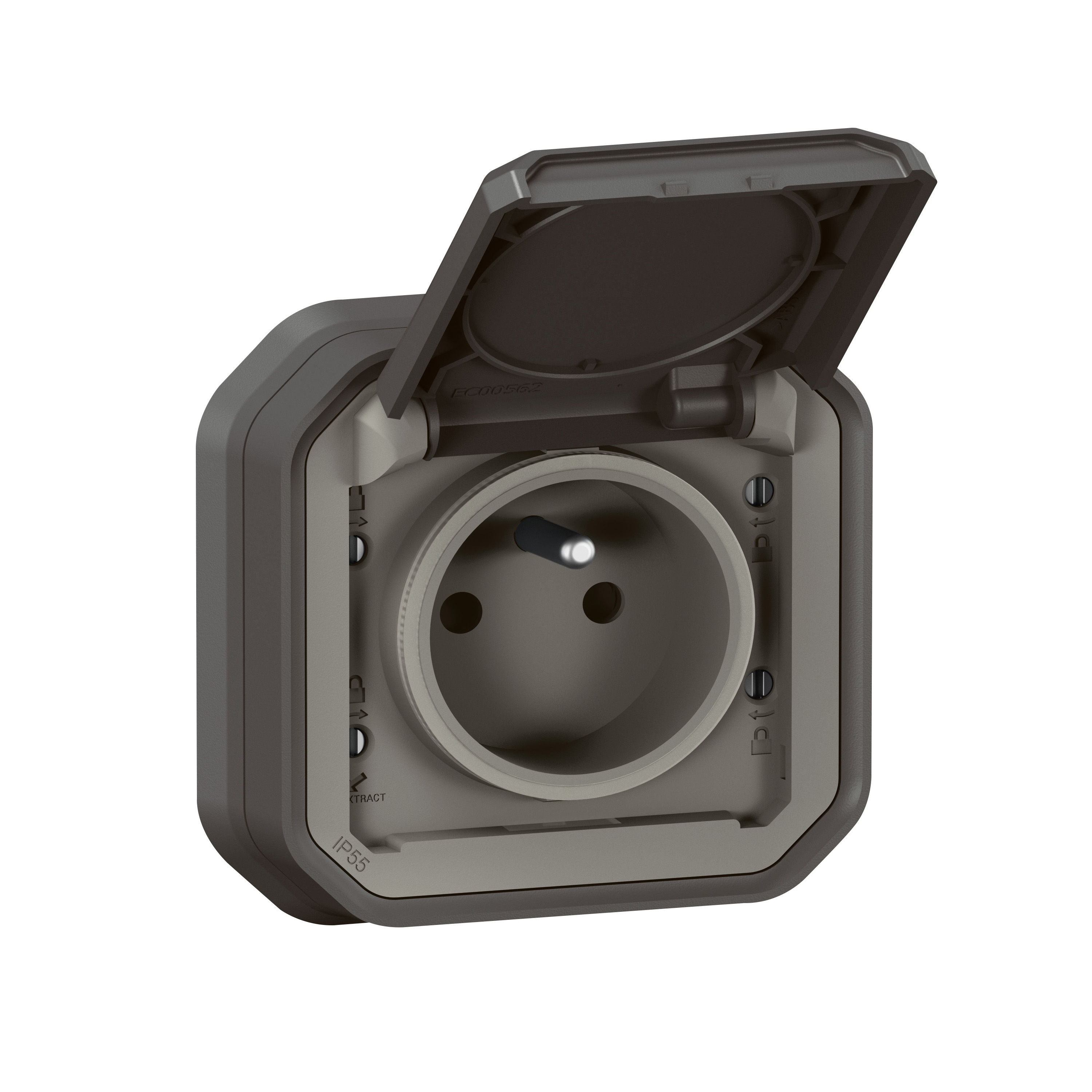 Prise Plexo 2P+T IP55 IK08 - Ref. 069731L