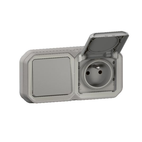 Legrand Plexo - Prise + Interrupteur - à Encastrer - étanche IP55 - Réf : 069511L + 069551L + 069683L