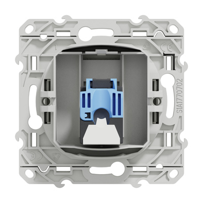 Schneider - Prise RJ45 Grade 1 Odace face arrière - Blanc - Catégorie 6 UTP - Multimédia - IDC - Réf : S520475