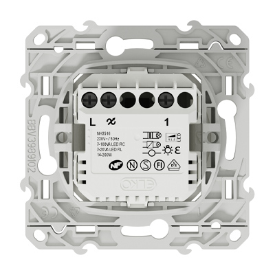 Schneider - Variateur rotatif Bluetooth Odace Wiser - 2 fils - Blanc - Face arrière - Réf : S520513