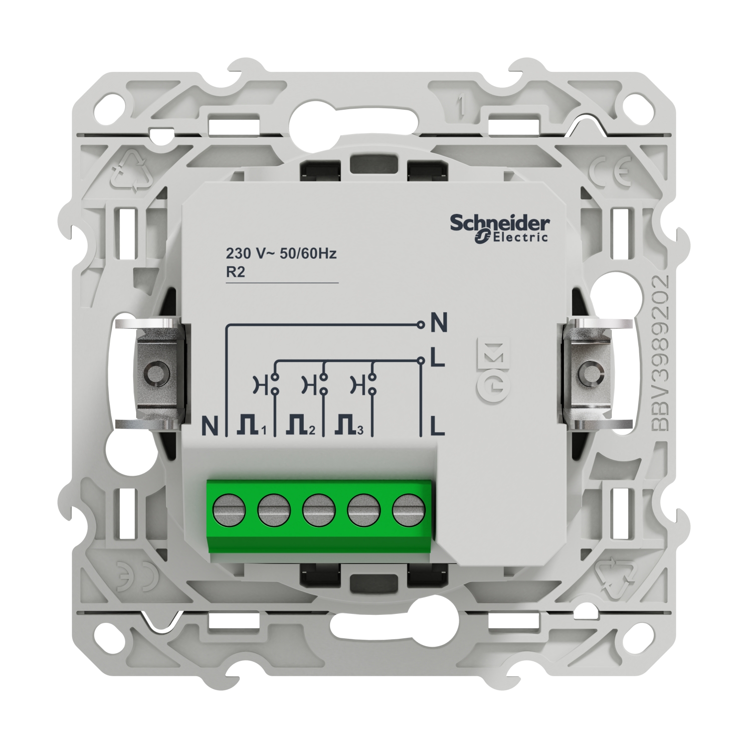 Schneider - Sonnette électronique Odace - Blanc - 5 tonnalités - 70 dB/1m - 10A - 230V - Réf : S520580