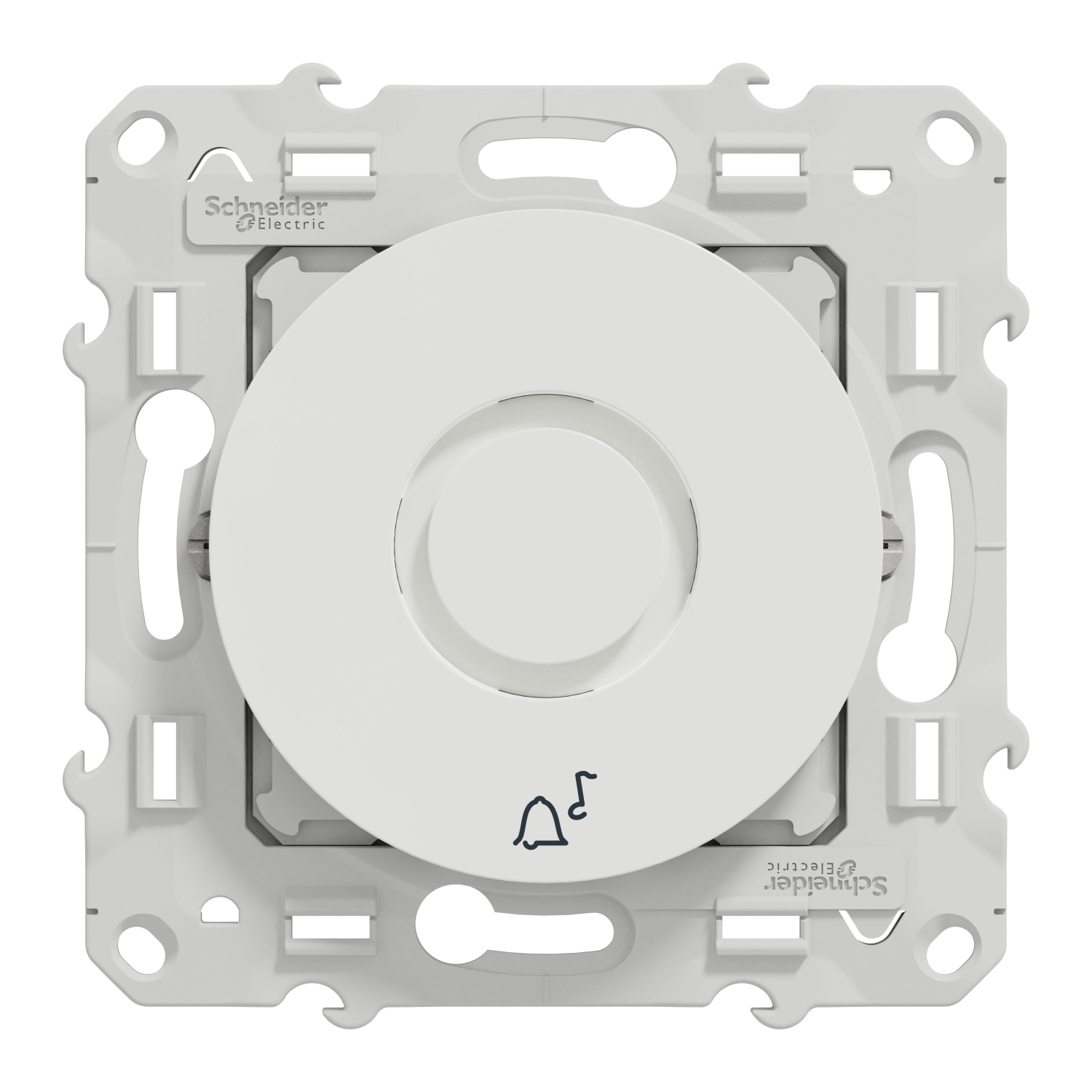 Schneider - Sonnette électronique Odace - Blanc - 5 tonnalités - 70 dB/1m - 10A - 230V - Réf : S520580
