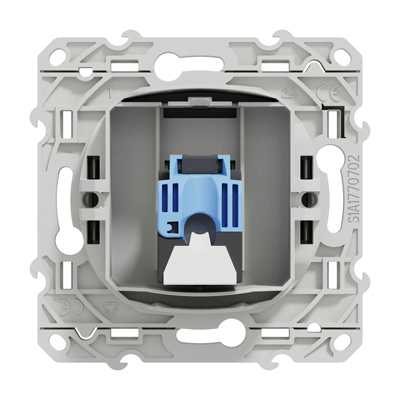 Schneider - Prise RJ45 Grade 1 Odace face arrière - Alu - Catégorie 6 UTP - Multimédia - IDC - Réf : S530475