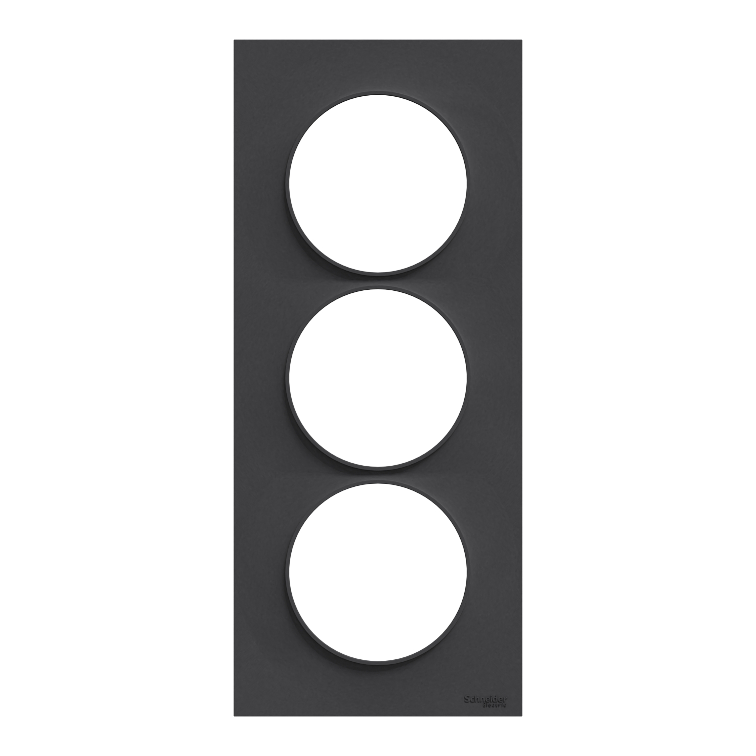 Schneider Odace - Plaque 2 postes entraxe 57 mm - Vertical - ANTHRACITE - Réf : S540714