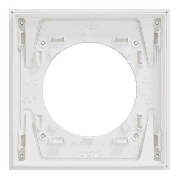 Schneider - Odace Métal 2025 - LOT de 10 Plaques de finition 1 poste - Effet laiton support blanc - Réf : S911702 x 10 - Vue de dos