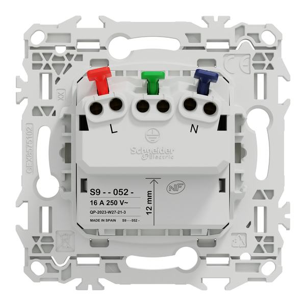 Schneider - Odace 2025 - LOT de 120 Prises de courant 2P+T affleurante - Blanc craie - Réf. : S920052 x 120 - Vue de dos