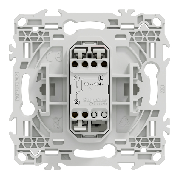Schneider - Odace 2025 - LOT de 10 Va et Vient ou Poussoir - 10AX - Blanc craie - Réf : S920204 x 10 - Vue de dos