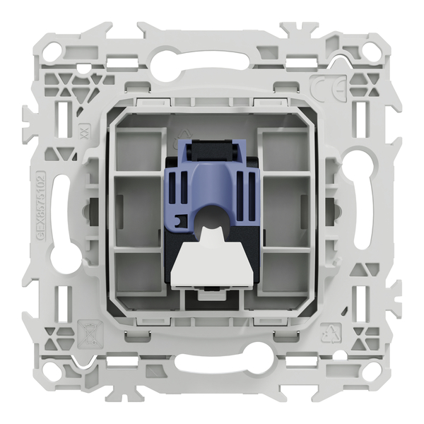 Schneider - Odace 2025 - LOT de 10 Prises RJ45 - Cat6 UTP grade 1 à 2 - Blanc craie - Réf : S920475 x 10 - Vue de dos