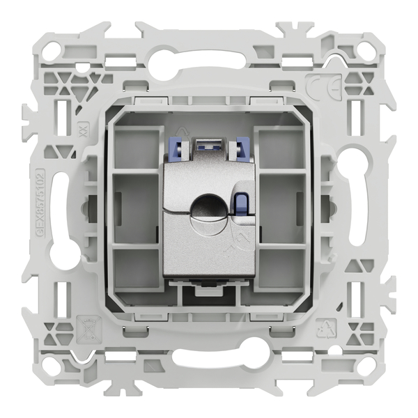 Schneider - Odace 2025 - LOT de 10 Prises RJ45 - Cat6 STP grade 2TV min à grade 3TV - Blanc craie - Réf : S920476 x 10 - Vue de dos