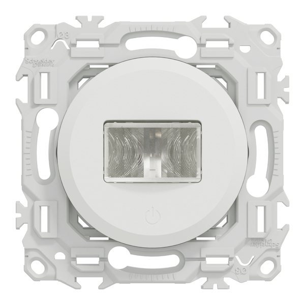 Schneider - Odace 2025 - LOT de 36 Détecteurs de présence et mouvement - 3 fils avec neutre - Blanc craie - Réf : S920526 x 36 - Vue de face