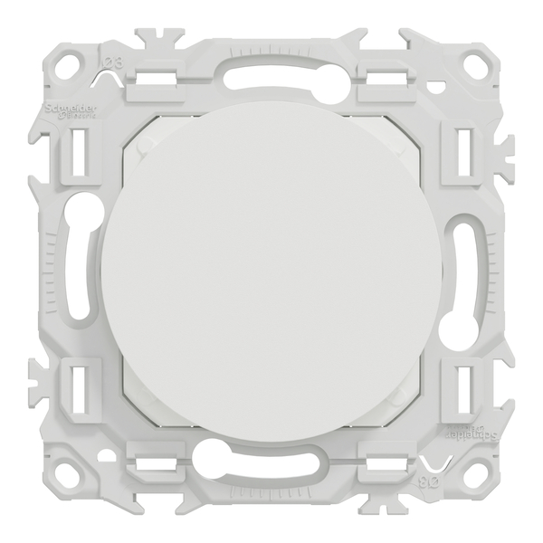 Schneider - Odace 2025 - LOT de 10 Obturateurs - Pré-perçage pour sortie de câble - Blanc craie - Réf : S920666 x 10 - Vue de face