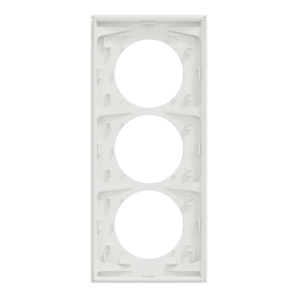 Schneider - Odace 2025 - LOT de 5 Plaques de finition 3 postes entraxe spécifique 57mm - Blanc craie - Réf : S920716 x 5 - Vue de dos