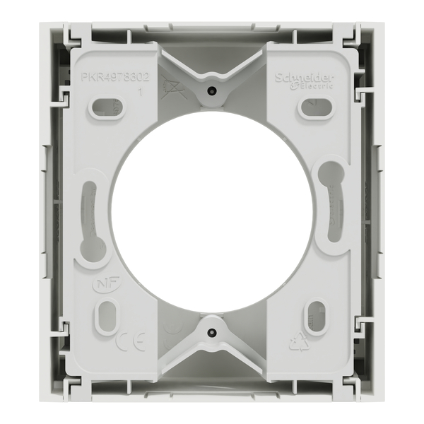 Schneider - Odace 2025 - LOT de 4 Boîtes pour montage en saillie - 1 poste - Blanc craie - Réf : S920762 x 4 - Vue de dos