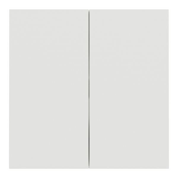 Schneider - Odace Intégral 2025 - LOT de 10 Enjoliveur/plaque double va et vient ou poussoir - Blanc craie - Réf : S929222 x 10 - Vue de face