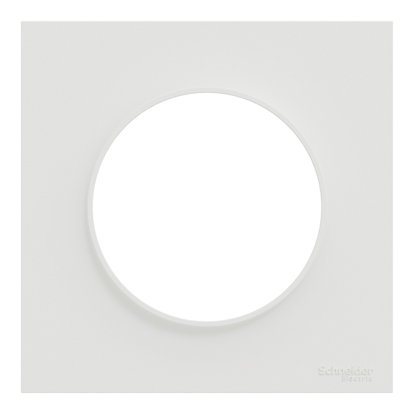 Schneider - Odace Origine 2025 - Plaque de finition 1 poste - Blanc craie - Réf : S929702 - Vue de face