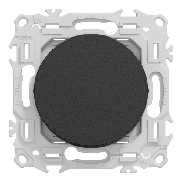 Schneider - Odace 2025 - LOT de 10 Permutateurs - Bornes automatiques - 10AX - Noir onyx - Réf : S940205 x 10 - Vue de face