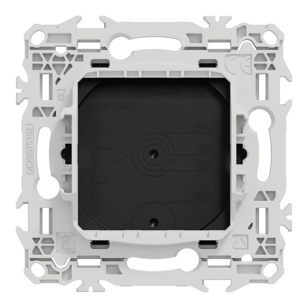 Schneider - Odace 2025 - LOT de 10 Obturateurs - Pré-perçage pour sortie de câble - Noir onyx - Réf : S940666 x 10 - Vue de dos