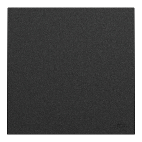 Schneider - Odace Intégral 2025 - LOT de 10 Enjoliveur et plaque pour va et vient ou poussoir - Noir onyx - Réf : S949221 x 10 - Vue de face