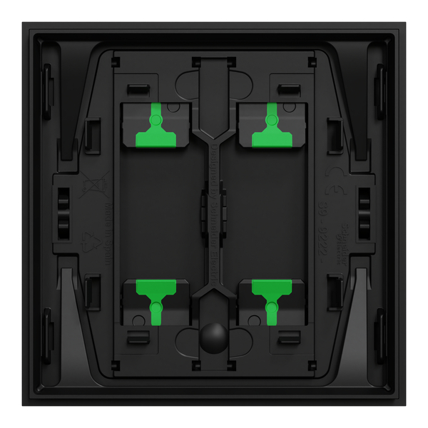 Schneider - Odace Intégral 2025 - LOT de 10 Enjoliveur/plaque double va et vient ou poussoir - Noir onyx - Réf : S949222 x 10 - Vue de dos