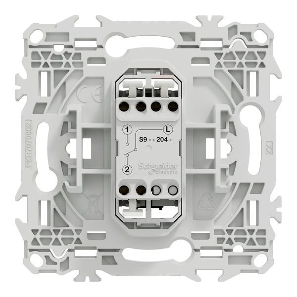 Schneider - Odace 2025 - LOT de 10 Va et Vient ou Poussoir - Sans enjoliveur - 10AX - Blanc craie - Réf : S980204 x 10 - Vue de dos