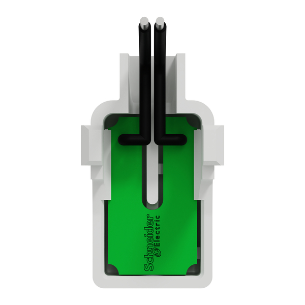 Schneider - Odace 2025 - LED verte 0,15mA 250V à câbler - lumineux/témoin - pour enjo à voyant - Réf : S989291 - Vue de dos
