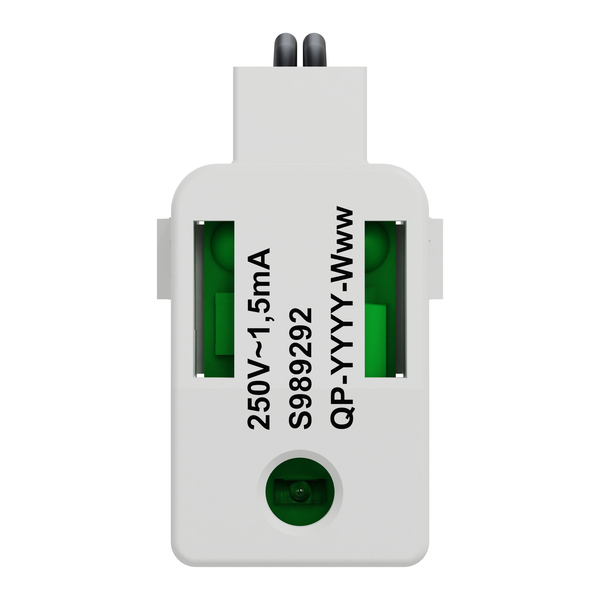 Schneider - Odace 2025 - LED verte 1,5mA 250V à câbler - lumineux/témoin - forte luminosité - Réf : S989292 - Vue de face