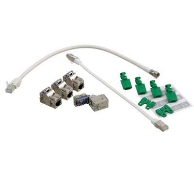 Coffret de communication 1 rangée avec 4 connecteurs RJ45 CAT 6