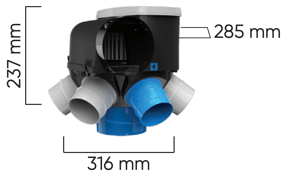 Kit VMC auto-réglable avec bouche LiNE - AUTOCOSY HI - Atlantic